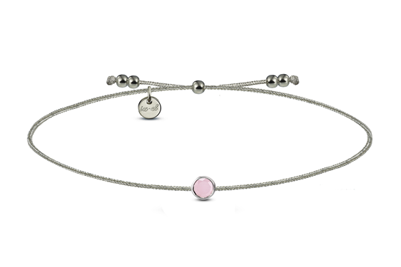 Rosa Chalcedon Armband BE PUR Silber