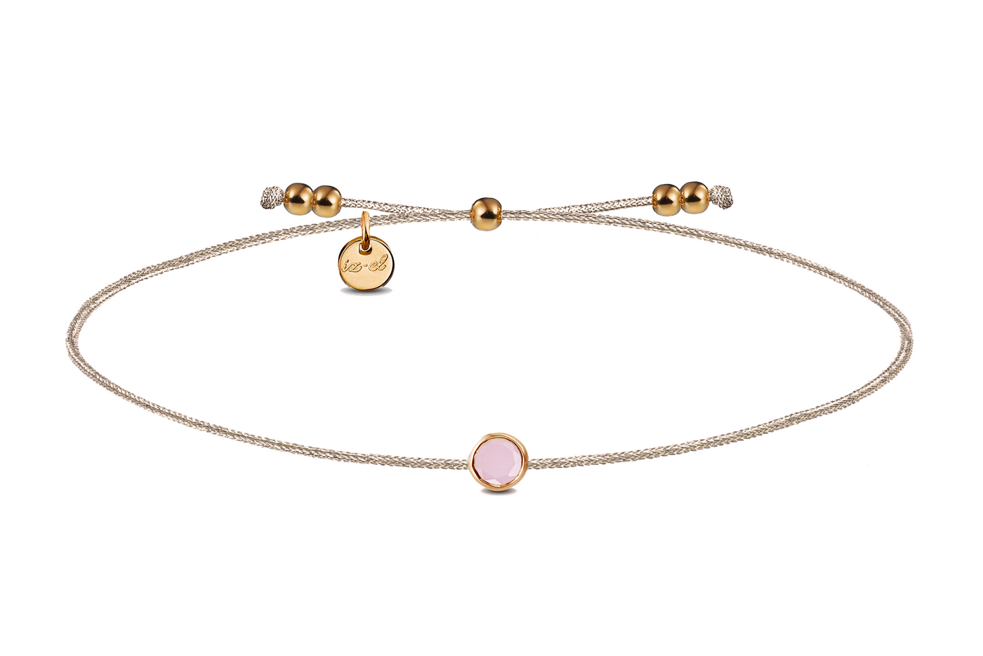 Rosa Chalcedon Armband BE PUR Gold