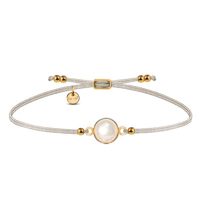 Armband Gold Perle - Single Pearl