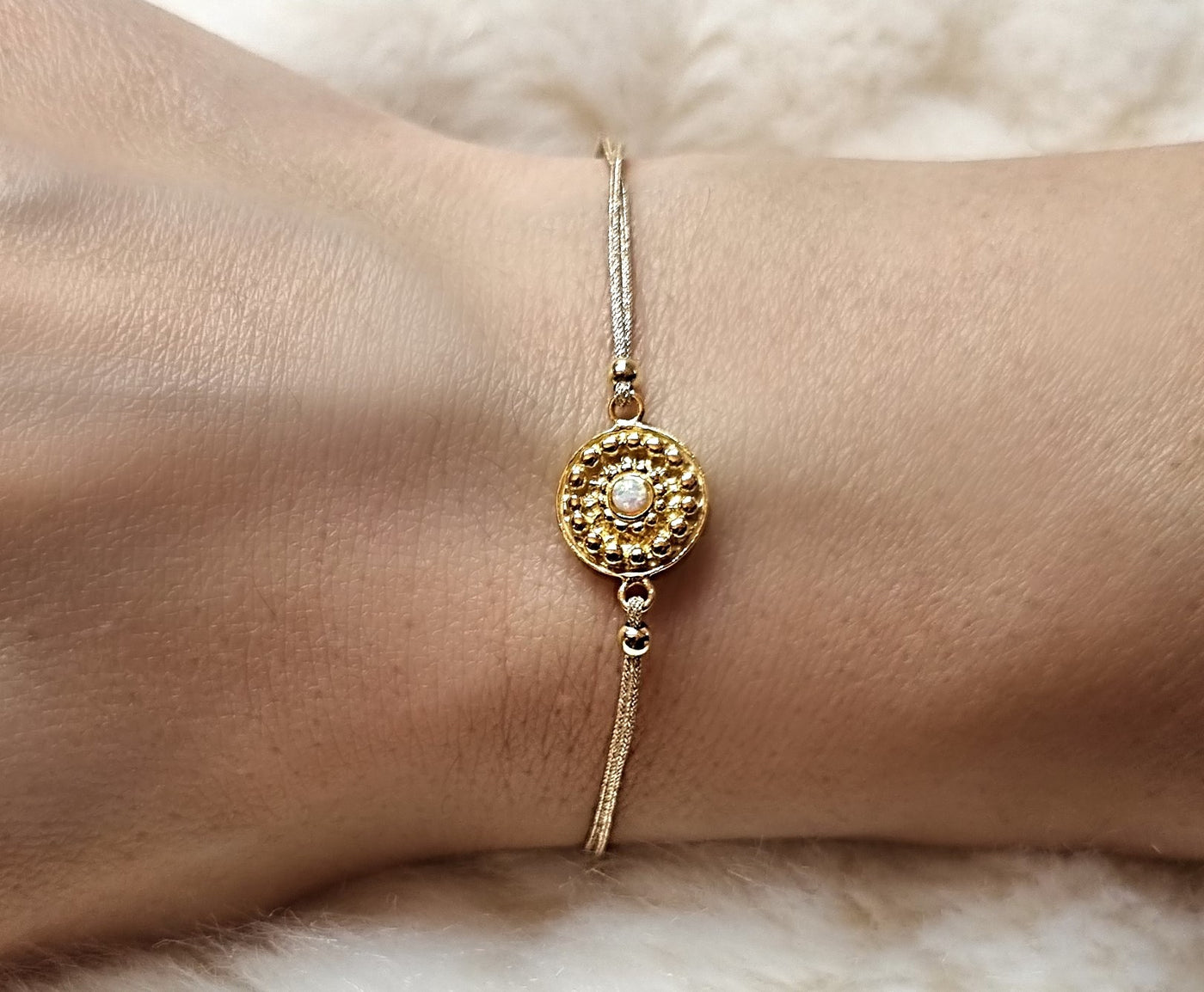 Armband Opal Sonne Gold- OPALARMBAND