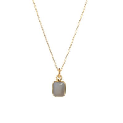 Kette Achat Baguette - goldene Halskette