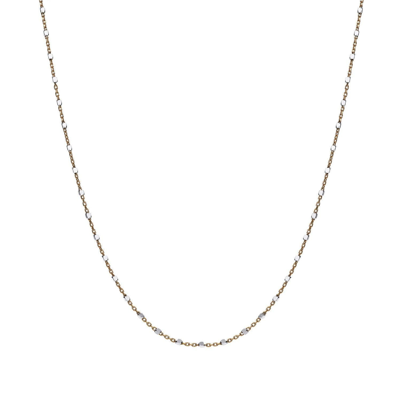 KETTE MIT WÜRFELCHEN ◦ 925' Silber bicolor - Halskette - iz-el