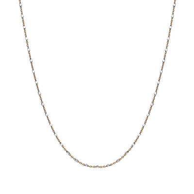 KETTE MIT WÜRFELCHEN ◦ 925' Silber bicolor - Halskette - iz-el
