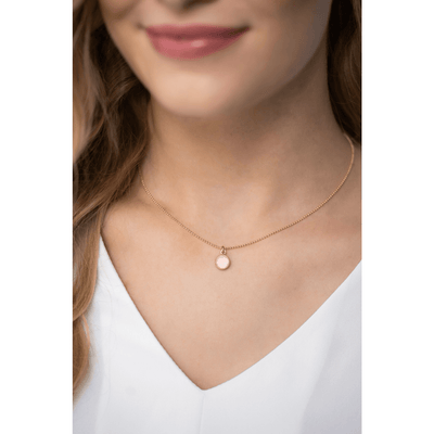 Kette Rosenquarz 925 Silber vergoldet - Halskette - iz-el