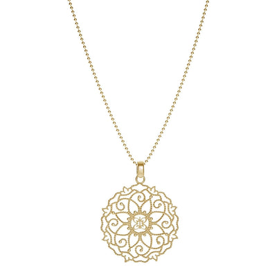 MANDALA ◦ 925' Silber vergoldet - Halskette - iz-el