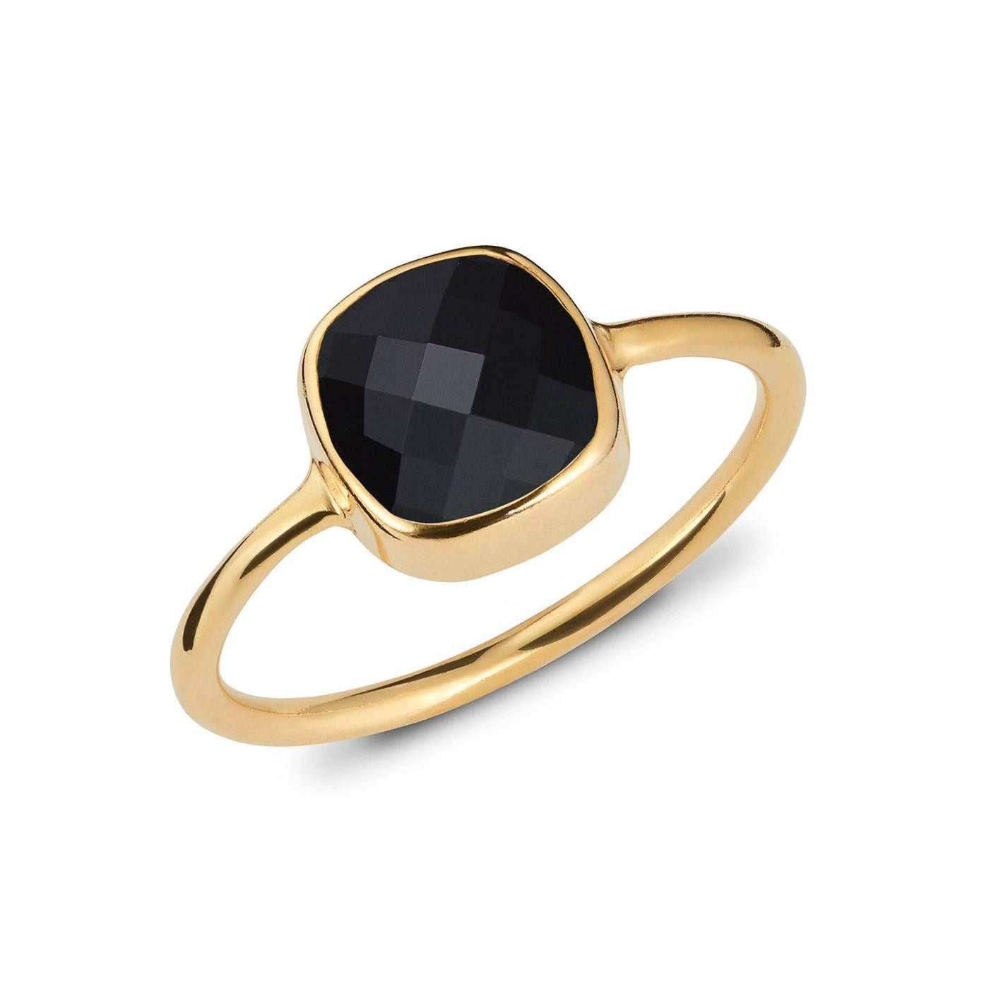 Onyx ◦ Ring 925 Silber vergoldet -  - iz-el